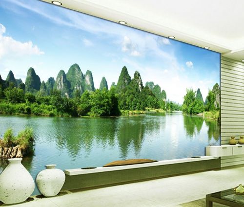 Poster mural géant moderne chinois - papier peint en soie Ref 2455655