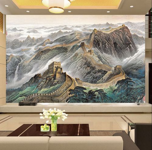 Poster mural géant moderne chinois - papier peint en soie Ref 2455662