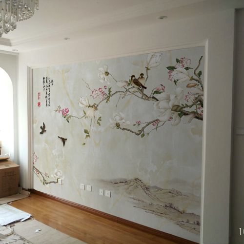 Poster mural géant moderne chinois - papier peint en soie Ref 2455688
