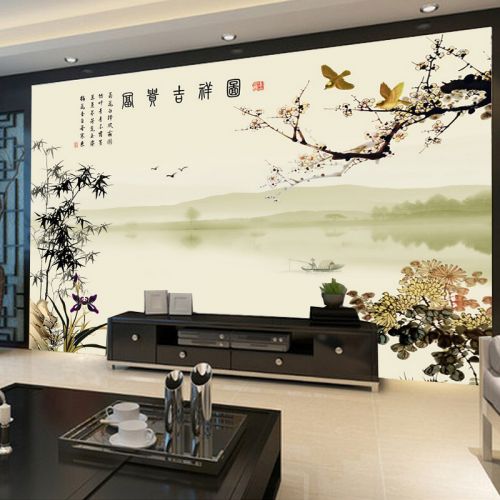 Poster mural géant moderne chinois - papier peint en soie Ref 2455690