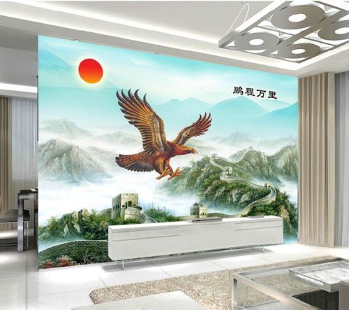 Poster mural géant moderne chinois - papier peint en soie Ref 2455732