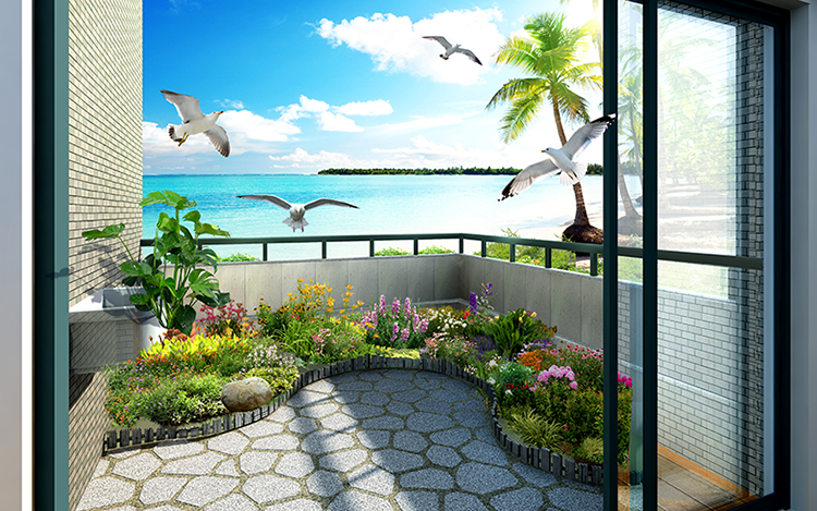 Poster mural géant BEAUTIFUL WALL Méditerranée - Ref 2455849