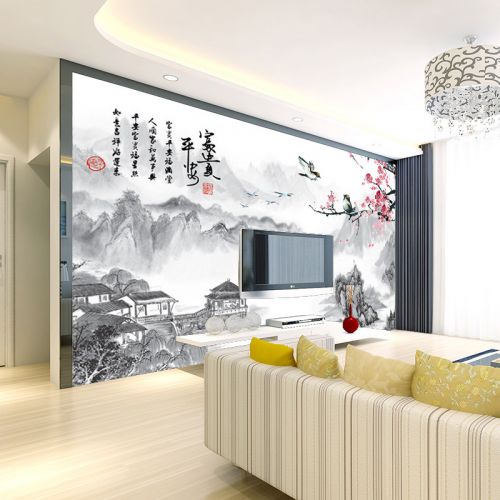 Poster mural géant moderne chinois - papier peint en soie Ref 2456021