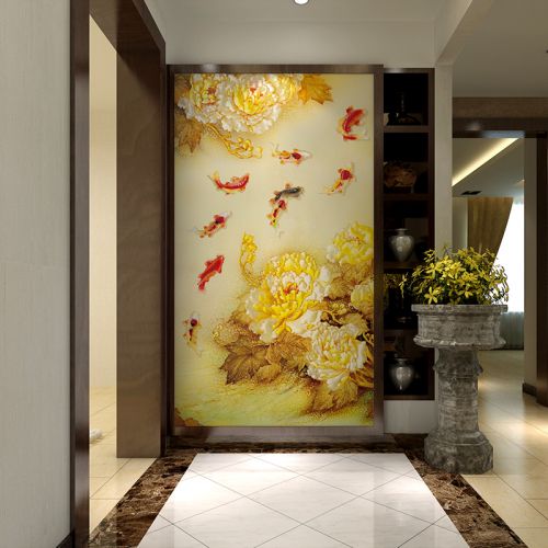 Poster mural géant moderne chinois - papier peint en soie Ref 2456187