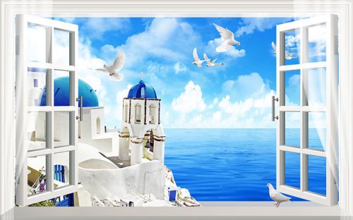 Poster mural géant ART KA Méditerranée - Ref 2456671