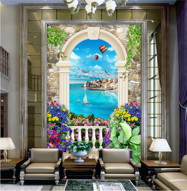 Poster mural géant LUOMAN Méditerranée - Ref 2458551