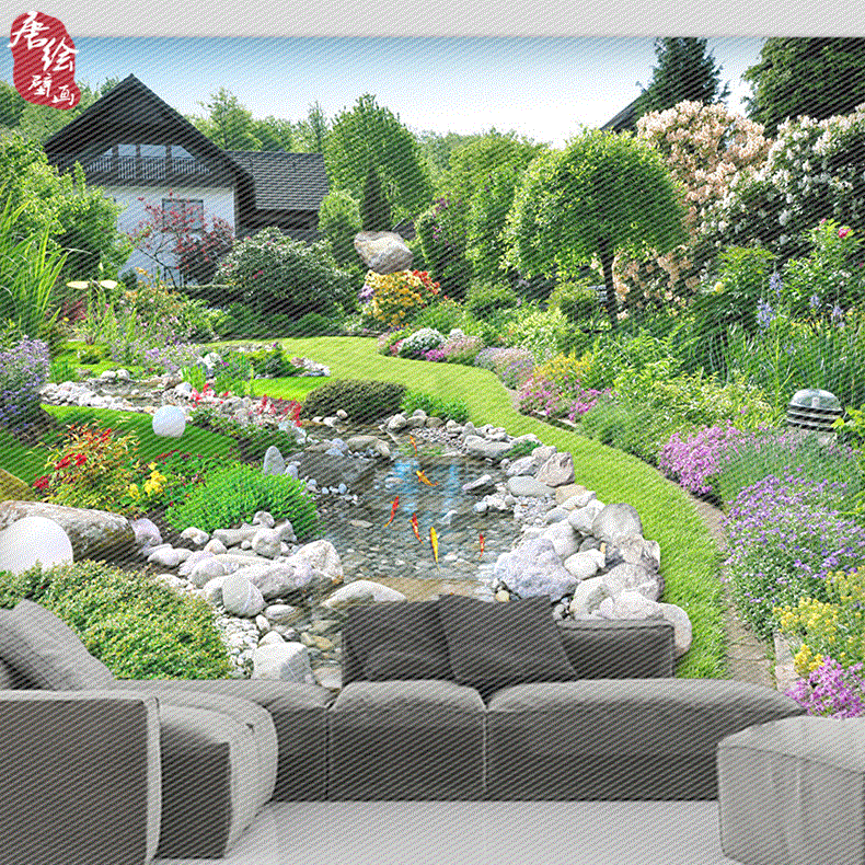 Poster mural géant campagne - papier peint en soie Ref 2458815