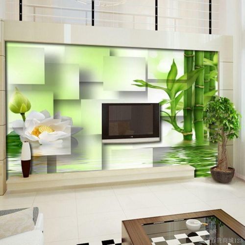 Poster mural géant AIBOO moderne chinois - papier peint en soie Ref 2458919