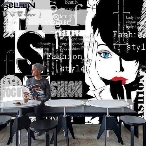 Poster mural géant AIBOO nostalgie rétro - papier peint en soie Ref 2459352