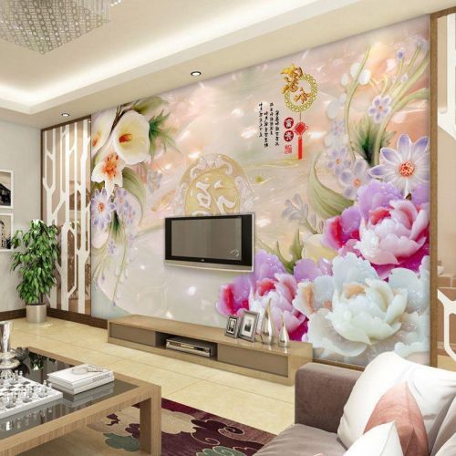 Poster mural géant AIBOO moderne chinois - papier peint en soie Ref 2459354
