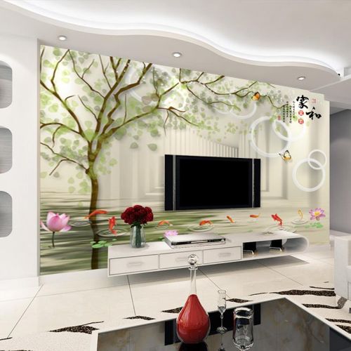 Poster mural géant SEWEN moderne chinois - papier peint en soie Ref 2459368