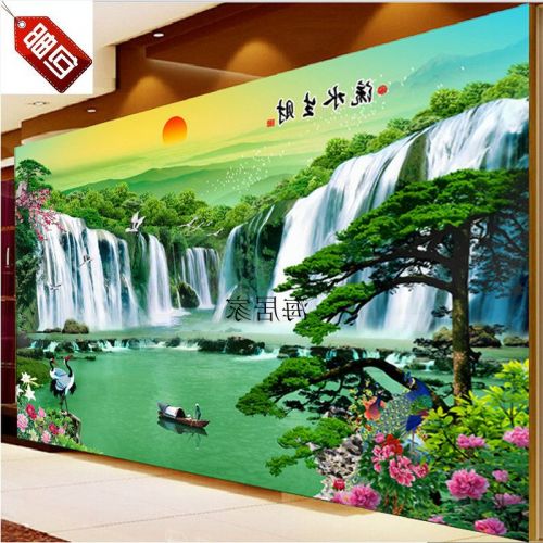 Poster mural géant moderne chinois - papier peint en soie Ref 2459378
