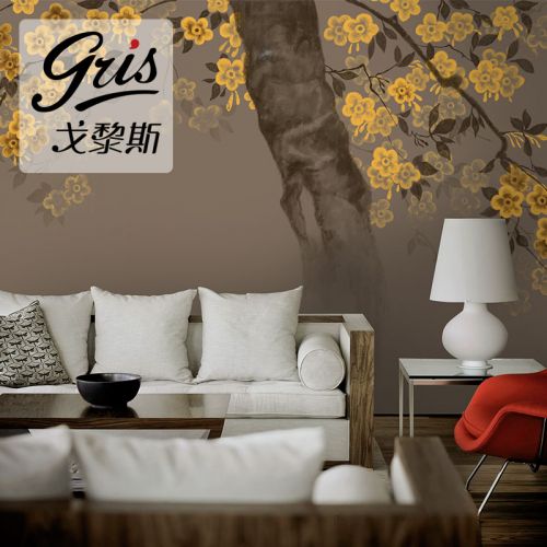 Poster mural géant GRIS moderne chinois - Ref 2459454