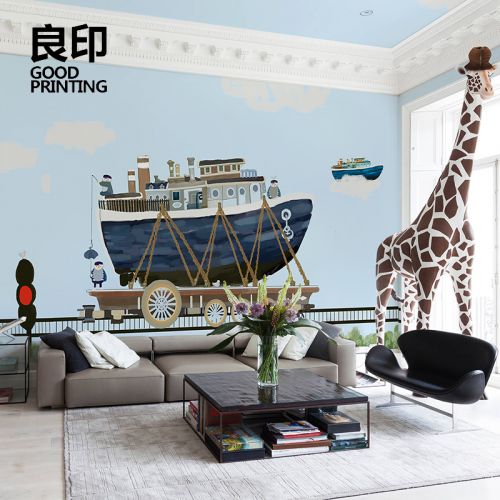 Poster mural géant GOOD PRINTING - fond d'écran de broderie Ref 2459511