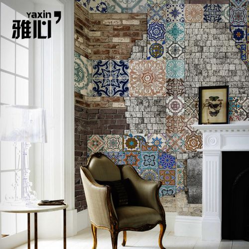 Poster mural géant nostalgie rétro - papier peint en soie Ref 2459557