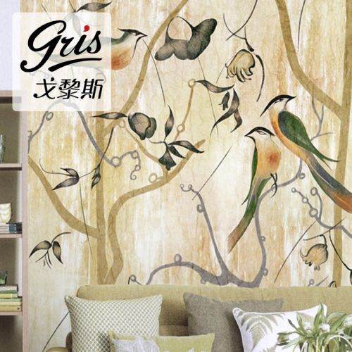 Poster mural géant GRIS moderne chinois - Ref 2459608
