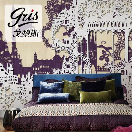 Poster mural géant GRIS continental - Ref 2459612