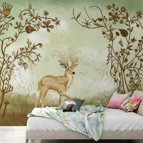 Poster mural géant moderne chinois - papier peint en soie Ref 2459694