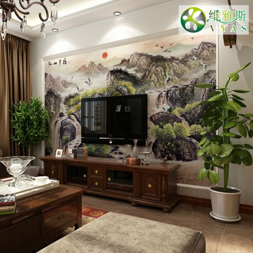 Poster mural géant VYAS moderne chinois - papier peint en soie Ref 2459950