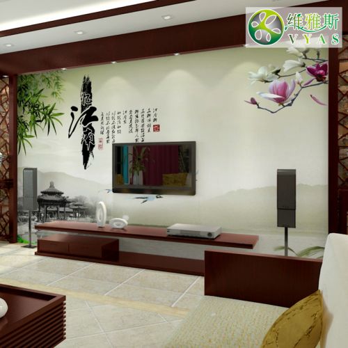 Poster mural géant VYAS moderne chinois - fond d'écran de broderie Ref 2460126