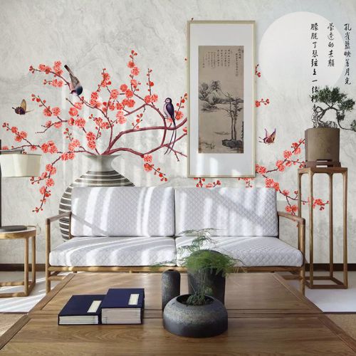 Poster mural géant VYAS moderne chinois - papier peint en soie Ref 2460136