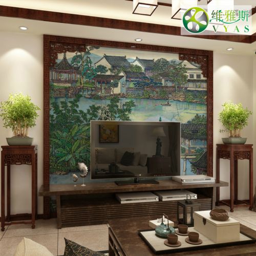 Poster mural géant VYAS Classique Ming et Qing - papier peint en soie Ref 2460139