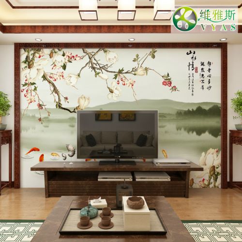 Poster mural géant VYAS moderne chinois - papier peint en soie Ref 2460145