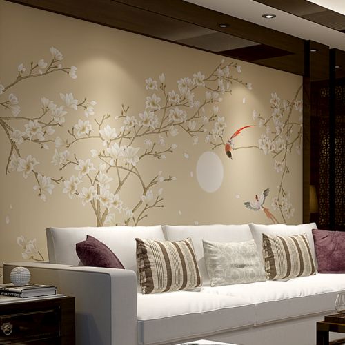 Poster mural géant LIANGCHAO moderne chinois - papier peint en soie Ref 2460479
