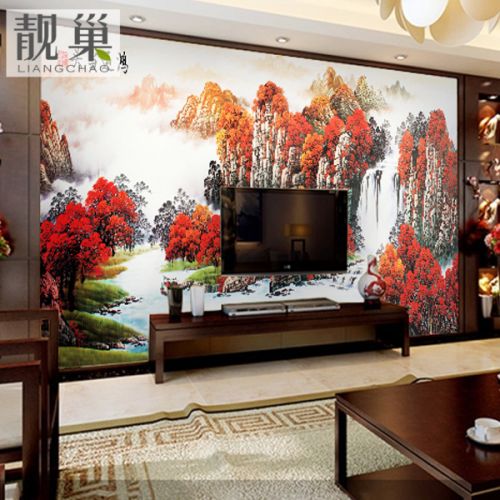 Poster mural géant LIANGCHAO moderne chinois - papier peint en soie Ref 2460484