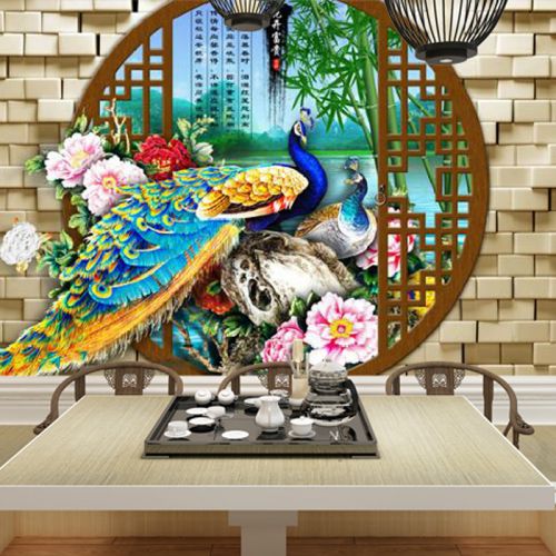 Poster mural géant LIANGCHAO moderne chinois - papier peint en soie Ref 2460485