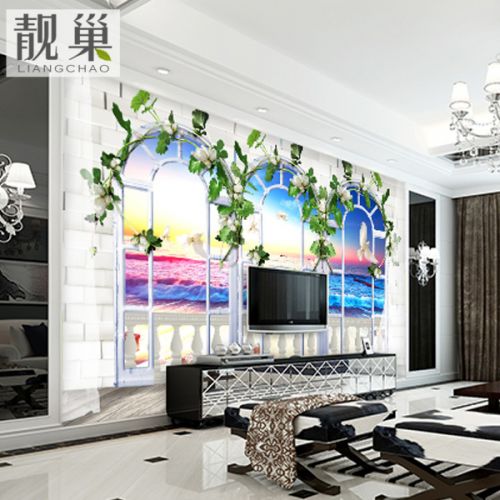 Poster mural géant LIANGCHAO Méditerranée - papier peint en soie Ref 2460584