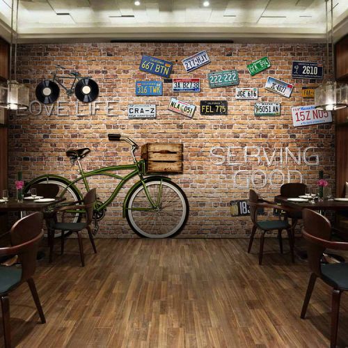 Poster mural géant LIANGCHAO nostalgie rétro - papier peint en soie Ref 2460638