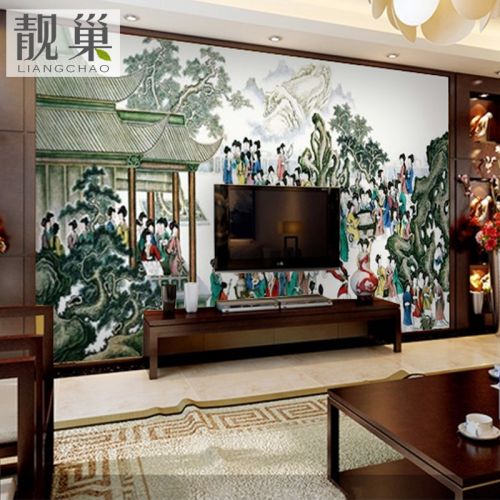 Poster mural géant LIANGCHAO moderne chinois - papier peint en soie Ref 2460680