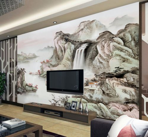 Poster mural géant moderne chinois - papier peint en soie Ref 2460738