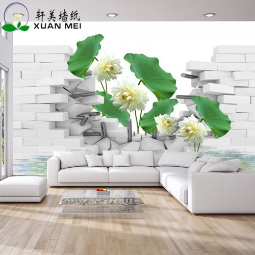 Poster mural géant XUAN MEI simple moderne - papier peint en soie Ref 2460788