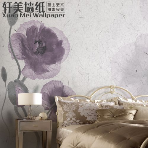Poster mural géant XUAN MEI simple moderne - papier peint en soie Ref 2460836