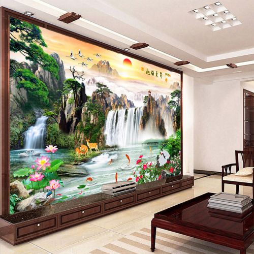 Poster mural géant moderne chinois - papier peint en soie Ref 2460893