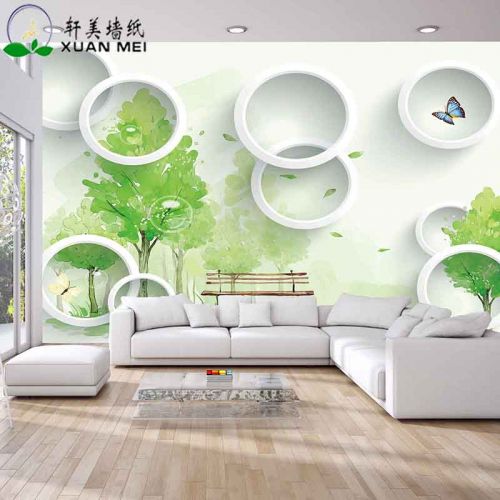 Poster mural géant XUAN MEI simple moderne - papier peint en soie Ref 2461110