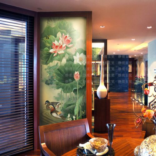 Poster mural géant moderne chinois - papier peint en soie Ref 2461121