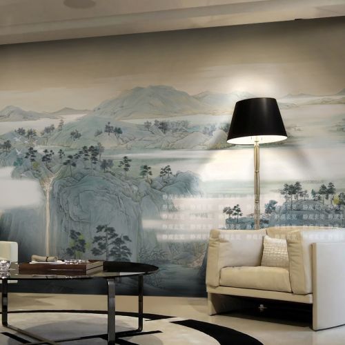 Poster mural géant moderne chinois - papier peint en soie Ref 2461137