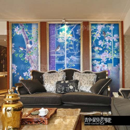 Poster mural géant moderne chinois - papier peint en soie Ref 2461138