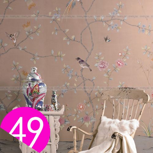 Poster mural géant moderne chinois - papier peint en soie Ref 2461143