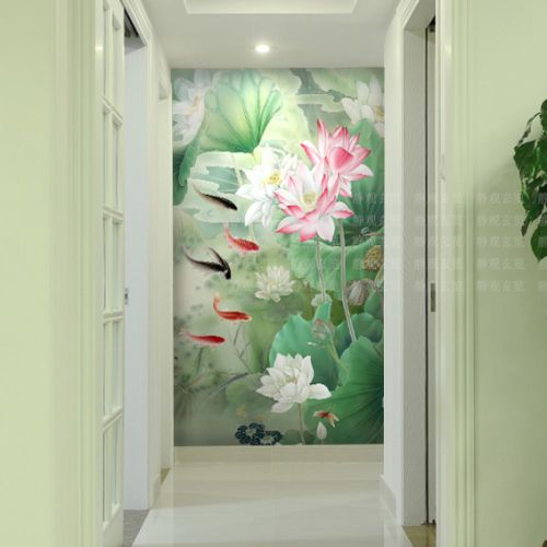 Poster mural géant moderne chinois - papier peint en soie Ref 2461145