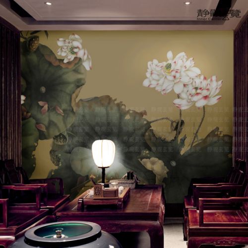 Poster mural géant moderne chinois - papier peint en soie Ref 2461161