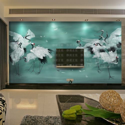 Poster mural géant moderne chinois - papier peint en soie Ref 2461182