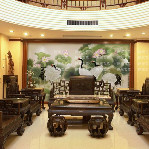 Poster mural géant moderne chinois - papier peint en soie Ref 2461193