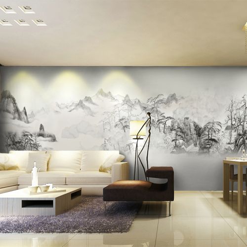 Poster mural géant moderne chinois - papier peint en soie Ref 2461205