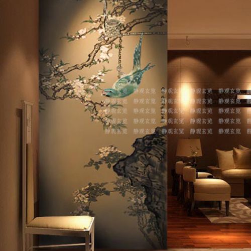 Poster mural géant moderne chinois - papier peint en soie Ref 2461207