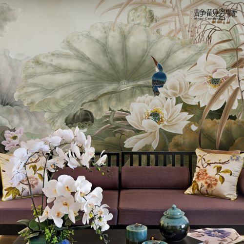 Poster mural géant moderne chinois - papier peint en soie Ref 2461243