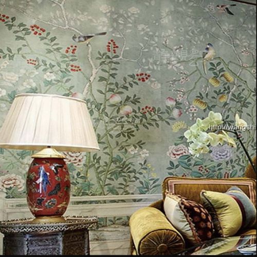 Poster mural géant moderne chinois - papier peint en soie Ref 2461245